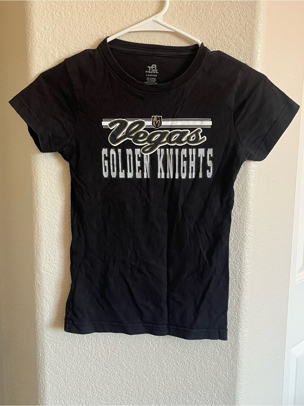 Vegas Golden Knights Kids Black Logo Tee